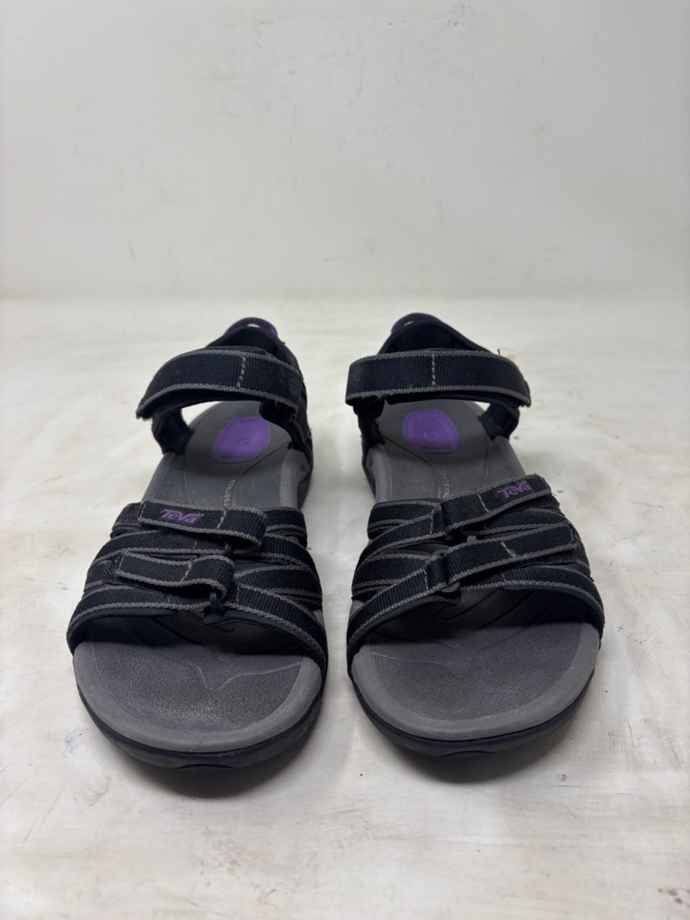 Teva Women’s Black Sandals with Purple Accents - Picture 2 of 10